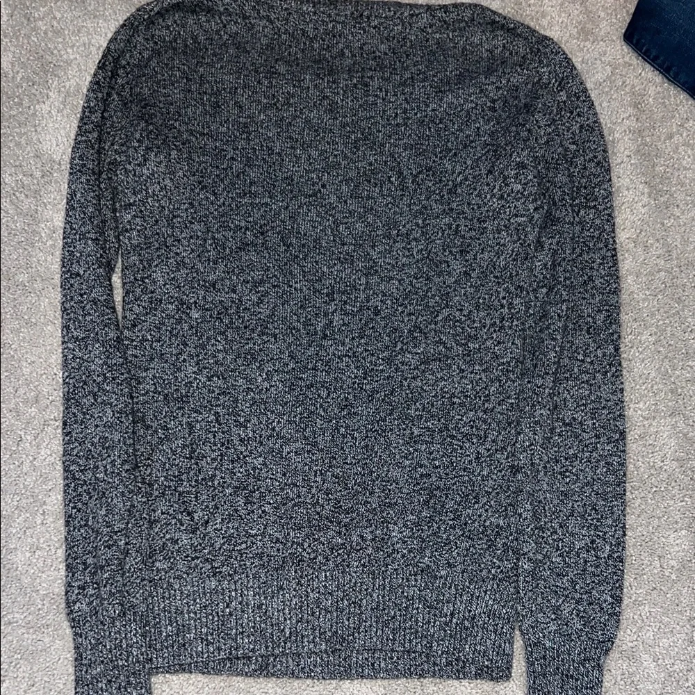 Express Women's Heathered Gray Crewneck Sweater - Picture 3 of 3